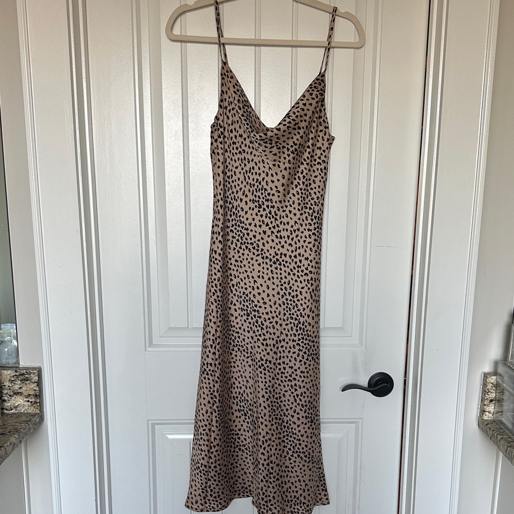 Petal and Pup Leopard Print Slip Dress
